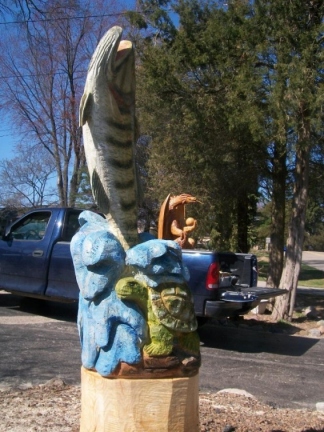 Colored Fish and Turtle