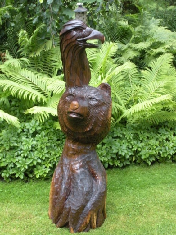 Bear and Eagle Heads