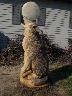 Wolf Howling at the Moon